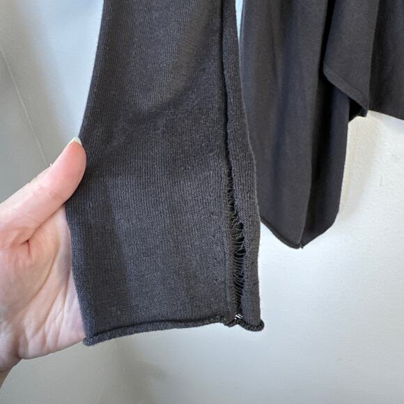 ZADIG & VOLTAIRE Daphnee Cashmere Blend Cardigan Size Small Gray Distressed - Picture 7 of 10